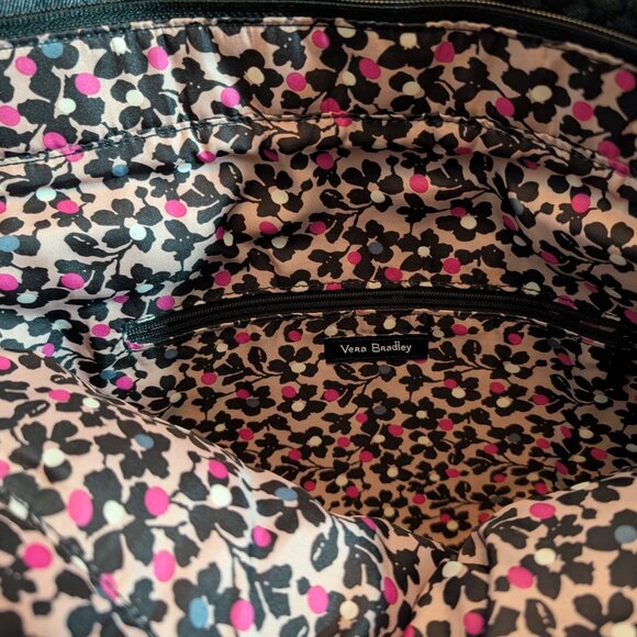 Vera Bradley Large Tote Navy Quilted - Picture 9 of 11